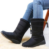 Wasserdichte, warme Pelz-Schneestiefel